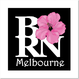 Melbourne BORN Pink Hibiscus Posters and Art